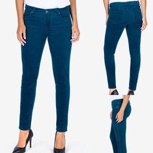 KUT FROM THE KLOTH Diana Skinny Peacock blue cords